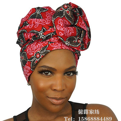 Foreign trade Africa, South America, American fashion products, two-sided polyester batik cloth scarf head scarf