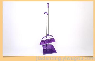 Sleeve sweep combination stainless steel handle broom with dustpan household cover sweep