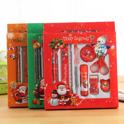Christmas stationery set students present Korean stationery pencil eraser kit