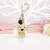 Cute and naughty dog key chain fashion trend student bag and trailer car accessories