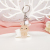 Cute translucent rabbit key chain fashion cartoon diy pendant car accessories