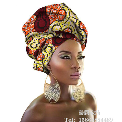 Foreign trade polyester African headscarf batik cloth headscarf American headscarf cross-border e-commerce wholesale