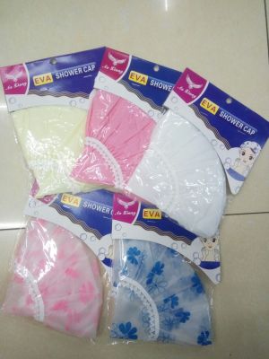 EVA waterproof shower cap color environmental protection hotel household shower cap thickening can be reused
