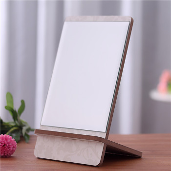 Manufacturer sells directly desktop wooden mirror desktop cosmetic mirror square wooden dressing mirror yiwu