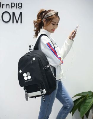 BTS proof bulletage league the same recreational Korean version of the nylon backpack 0940