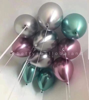 Factory Direct Sales 12-Inch 3.2G Metallic Rubber Balloons Thickened Pearlescent Metal Wedding Party Decoration Balloon