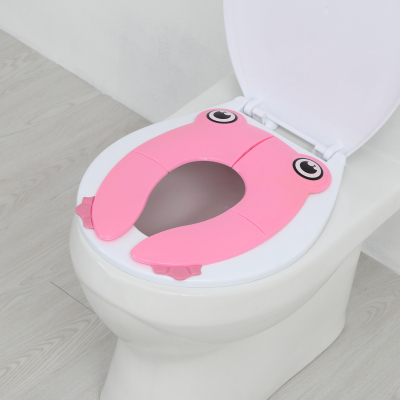 Folding child potty seat