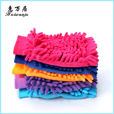 Manufacturer Direct Medium Chenille single-sided household gloves wholesale Chenille wash car Chenille gloves