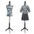 Female Dress Form Mannequin Adjustable Height Black Tripod Stand Wooden Base Large Woman Body Torso Clothing Display 