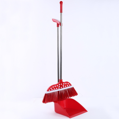Broom dustpan set with soft brush Broom stainless steel dustpan dustpan