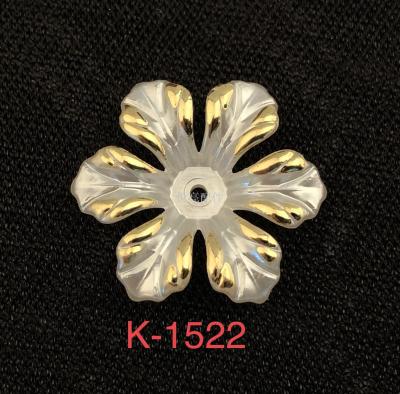 DIY accessories yueliang metal accessories accessories ABS gold-plated edge flower shaped pearl shaped flower