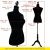 Female Mannequin Torso Dress Form Black Tripod Stand Display Baroco Style