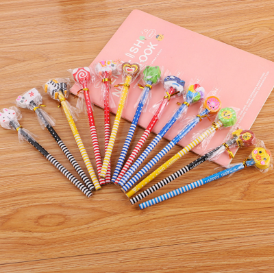 Cartoon eraser pencil set for primary school students stationery gifts taobao gifts