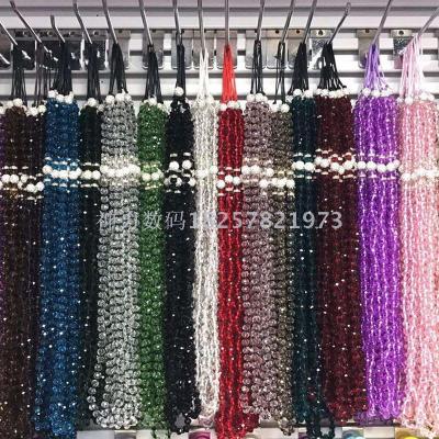 Manufacturer direct selling transparent crystal knot string chain mobile phone hanging rope creative handcraft
