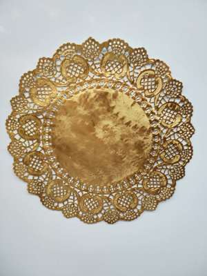 Gold circular lace paper/flowered paper/flowered paper/flowered paper pad/hollowed-out paper/hotel paper