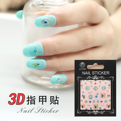 New Nail Sticker Orchid Pattern Super Nail Polish Stickers Flower 3D Stereo Rhinestone Nail Stickers