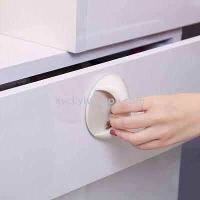 Pasted door and window handle circular bathroom drawer cabinet door handle convenient and practical