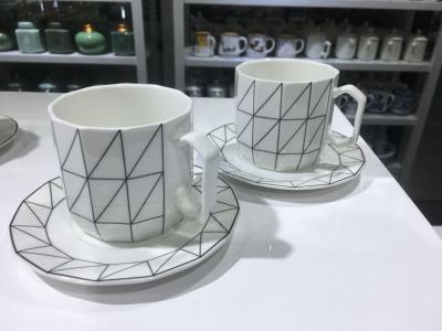 Nordic style coffee cup and saucer ceramic hotel supplies