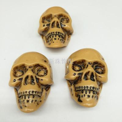 Wholesale skull head dyed beads ipads beads electroplating beads imitation pearl jewelry accessories, beads