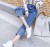 Denim leggings women's baggy nine-point trousers Korean version of flanged high-waisted jeans