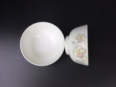 Porcelain bone China bowl tableware for daily use 4.5/5.5/6/7/8 inch straight mouth bowl gold flowers