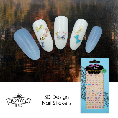 Colorful Bow Pattern 3D Nail Sticker Summer New Color Stereo Nail Stickers