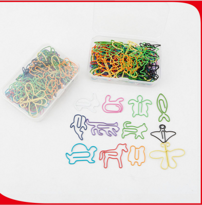 Hot style sells 12 kinds animal shaped paper clip sets creative special-shaped paper clip wholesale