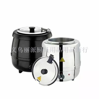Black Soup Pot 10L Electronic Soup Heating Pot Buffet Stove Soup Pot Electric Soup Pot Commercial Soup Pot Insulation Soup Stove Soup Pot