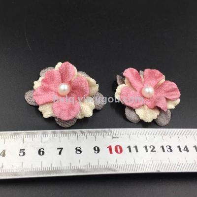 High - grade cloth art pearl flower mix and match creative clothing accessories accessories deco headwear accessories