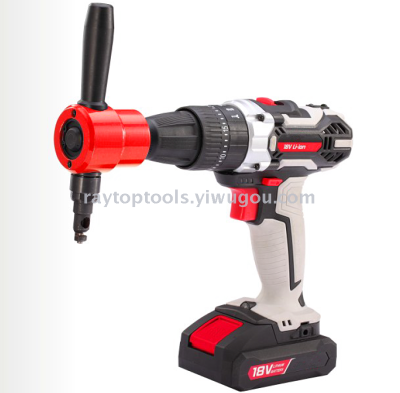 18V Lithium Electric Drill + Metal Sheet Cutter