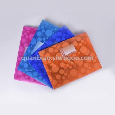 TRANBO best sale button PP file bag with printed A4FC size data bag with name card OEM