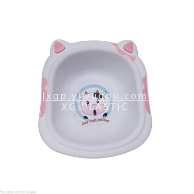 basin small cow washbasin plastic portable bathtub for children cute baby basin XG297