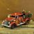 The model of iron art fire truck sets out a retro home creative gift crafts european-style simple wind