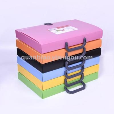 TRANBO PP office file box with handle data box portable empty box document caseOEM