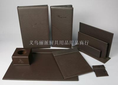 Hotel leather goods hotel guest room leather goods service guide folder customized