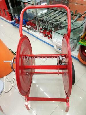 Trolley type fire coil, hose reel