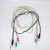 1 m AUX audio line color nylon woven flat audio line 3.5mm male to male metal noodle line