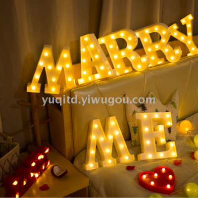 INS sells 26 English alphabet lamp LED symbol model wedding night light birthday proposal light