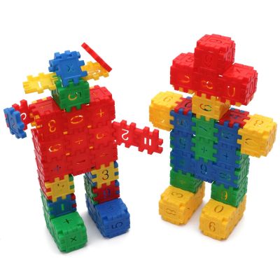 Digital block plastic building blocks assemble jigsaw puzzle plastic teaching blocks taobao wholesale franchise