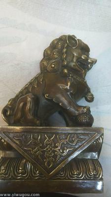 Decorative Crafts Daily Necessities Antique Brass Lion