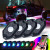 Automobile LED wheel head lamp seven color RGB mounting lamp one tow four color lamp wheel hub lamp