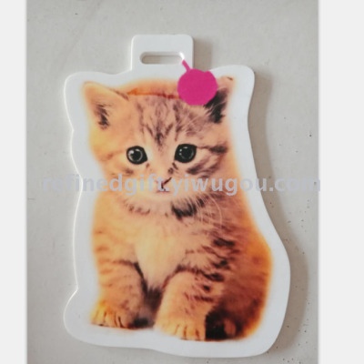 Creative PVC animal luggage tag cute cat luggage tag can be customized