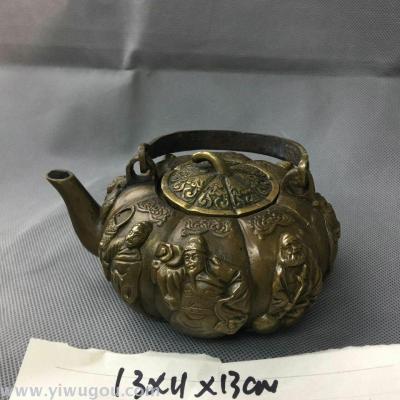 Decorative Crafts Daily Necessities Antique Brass Pumpkin Pot