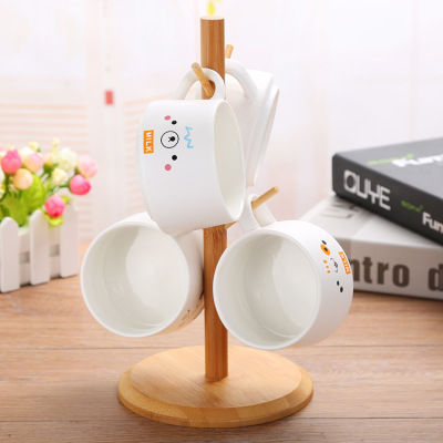 Cartoon Animal Coffee Cup raw wood Set Gift cup Matte Mark cup a hair substitute