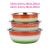 Stainless steel colorful round dish  soup bowl with lid