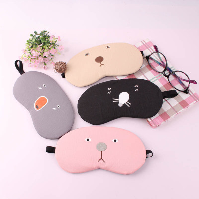 New style eye cover lovely pattern cotton and linen ice bag sleep eye mask light protection eye cover