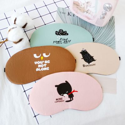 Personality cute cartoon men and women sleep shade cold hot ice cotton linen breathable eye mask manufacturers wholesale