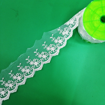 Water-soluble lace clothing accessories bar code embroidery lace net cloth cotton thread lace headdress lace 