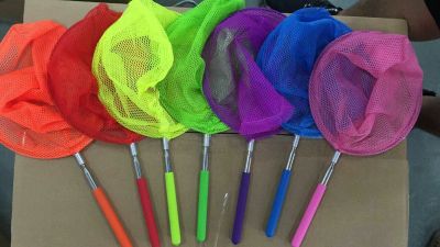 Stainless steel telescopic net for children catching insects butterfly net catching fish net retractable net fishing net