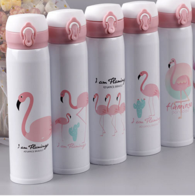 Flamingo bounce thermos GMBH cup double stainless steel cartoon insulated cup